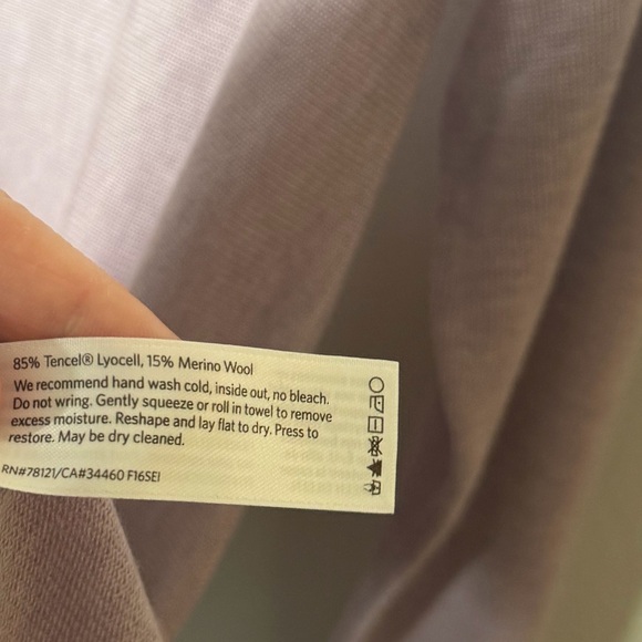 Eileen Fisher Purple Tencel Wool Asymmetric Hem Sweater Women’s XXS Lagenlook - Picture 4 of 5